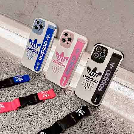 adidas iphone12 pro max首掛けスマホケース