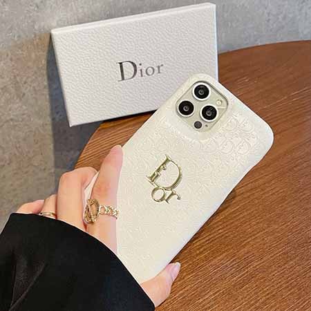 高品質 Diorアイホン13 金属ロゴ付き 裏起毛保護ケース iphone12promax