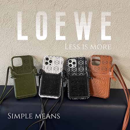 Loewe 高品質カード収納 iPhone13スマホケース Loewe肩掛け 皮製