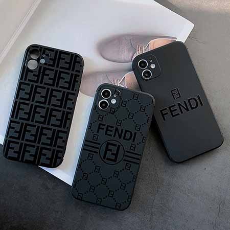 アイホンx黒 ブラック保護ケースFendi