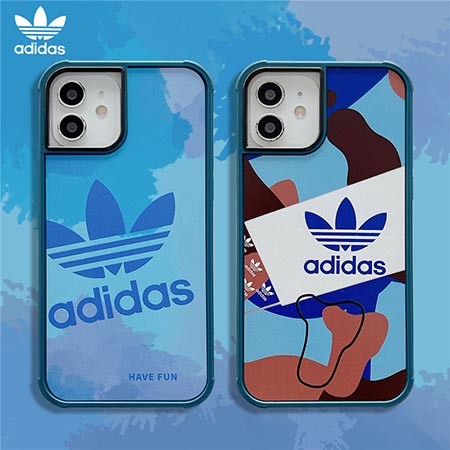 落書き アイホン12 スマホケース Adidas