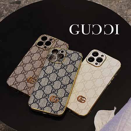 gucci アイホン13 保護ケース 革製