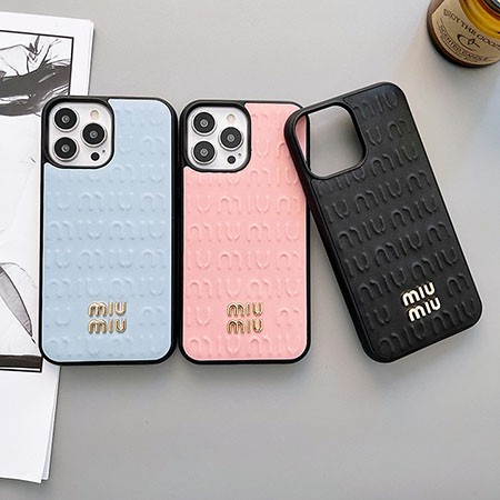 MIU MIU ミュウミュウ ピンク iPhoneX/XS スマホケース - モバイル