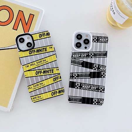 iphone14 plus電気メッキスマホケースOffWhite