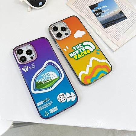 アイフォーン 14pro max ザ・ノース・フェイス the north face スマホケース 電気メッキ