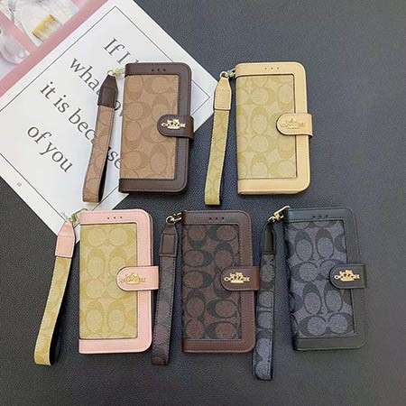 coach iphone16/16pro手帳ケース 高级レザー