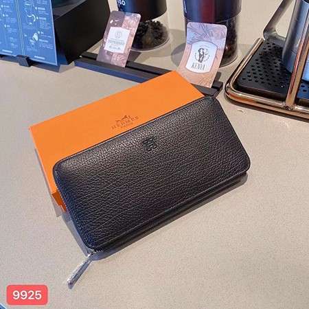 上品 エルメス 長財布 黒