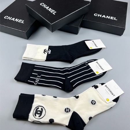 CHANEL 靴下 ブラック
