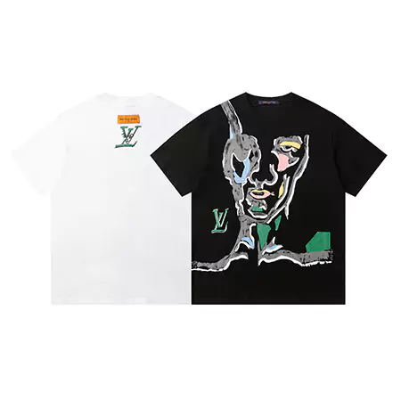 ルイヴィトン 人物画像プリント tシャツ