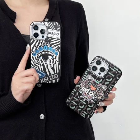 Kenzo iphone16pro 16plusケース 虎頭 メンズ 芸能人