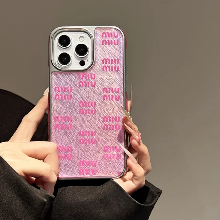 miumiuスマホケース iphone 17/17promaxアクリルケース 字母プリント