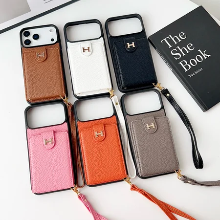 エルメスiphone17 17promaxケース カーフレザー カード ポッケト 背面 収納 ケース