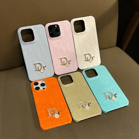 ディオールiphone17/17pro携帯ケース レザー 型押しロゴ キラキラ