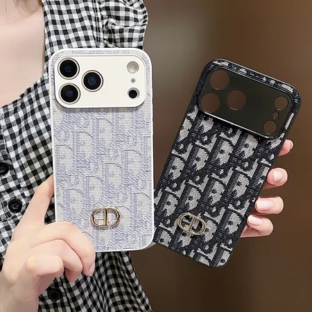 ディオールiPhone17pro/17promax携帯ケース CD シグネチャー キャンバス 刺繍 仕上げ