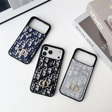 ディオールiphone17/17air携帯ケース 背面にカード入れ付き 耐衝撃