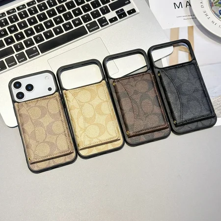 Coach iphone17pro/17promax携帯ケース マグネット 財布 付き カードポッケト 付き