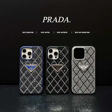 プラダiphone17/17proケース きらぎらし ダイヤ柄 シリコン スマホケース