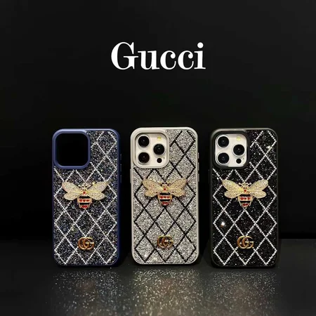 グッチiphoneケース キラキラ gucci iphone17/17promax携帯ケース 蜂柄 ラインストーン付き