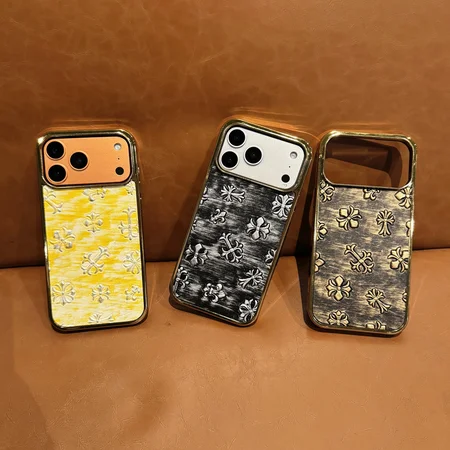 クロームハーツiphone17/17promaxケース レザー 全面保護