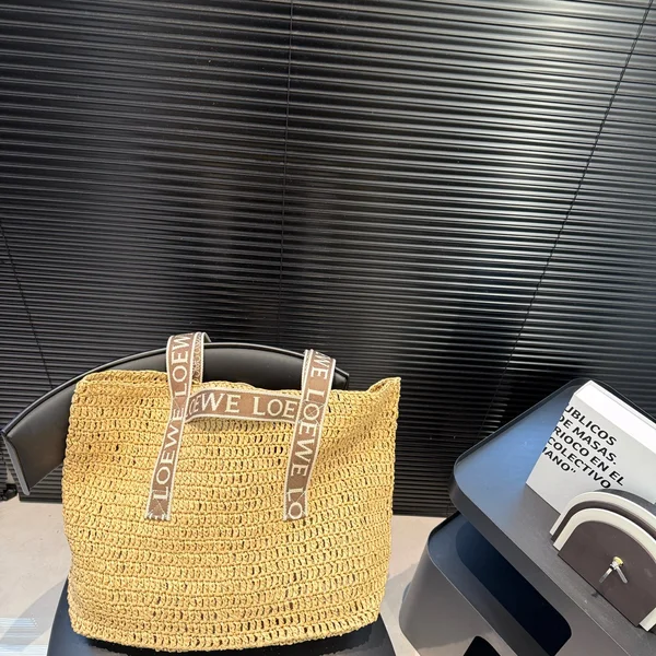 LOEWE ロエベ RAFFIA SHOPPER フォールド ショッパー かごバッグ