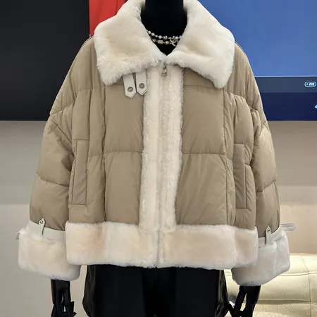 美品 ロエベ LOEWE ダウンジャケット ホワイト レディース