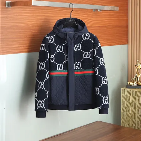 グッチ GUCCI ウールキルティング ジップ ジャケット 偽物