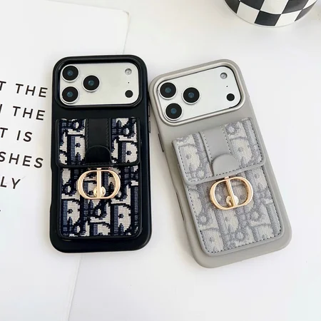 Christian Dior オブリーク ジャカード iphone17/17promaxケース カード収納 かわいい