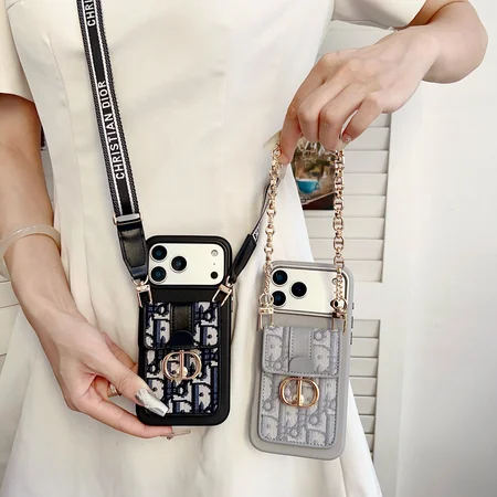 ディオールiphone17/17proケース スマホ ショルダー オブリーク ジャカード CDロゴ