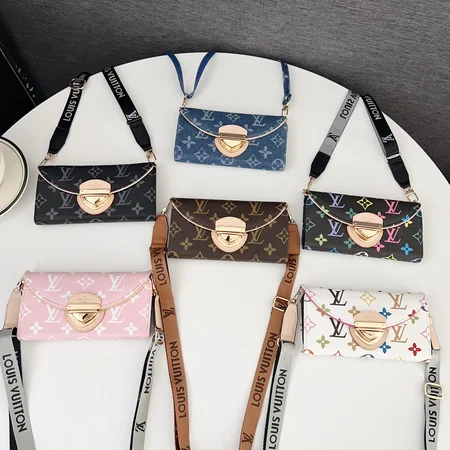 ルイヴィトン iphone17 17pro 手帳型 スマホケース ショルダー ストラップ付き