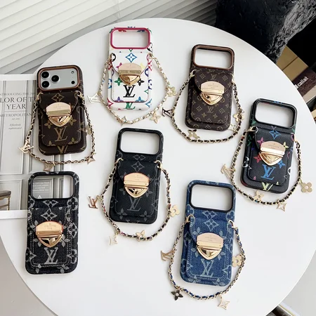 ショートチェーン♪ルイヴィトンiphone17 17pro携帯ケース カード収納