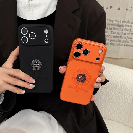 chrome hearts iphone17 17promaxケース 高级 レザー 男女兼用