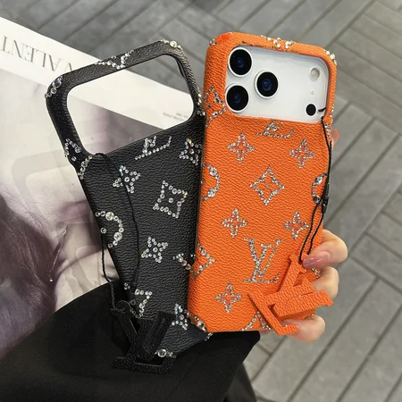 ルイビトン 風 iphone17 17promaxケース ラインストーン付き キラキラ 女性用 人気 かわいい