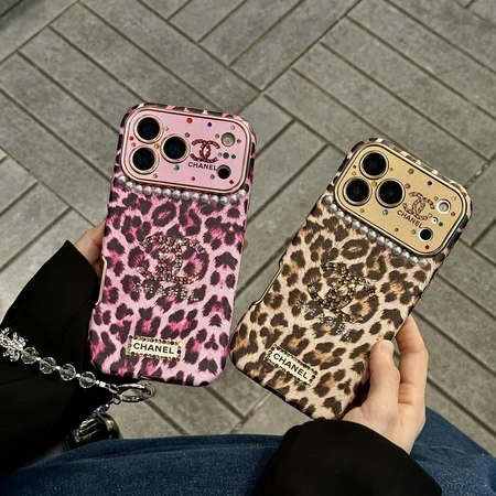 シャネルiPhone17/17promax携帯ケース ヒョウ柄 カメラ保護 女性向け 2色