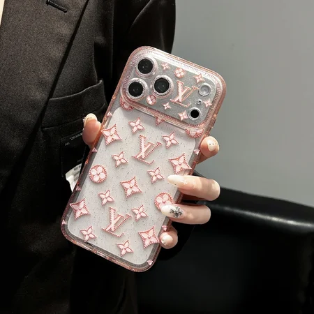 ルイヴィトン ピンク iPhone17/17proケース キラキラ グリッター携帯ケース 少女感 おしゃれ