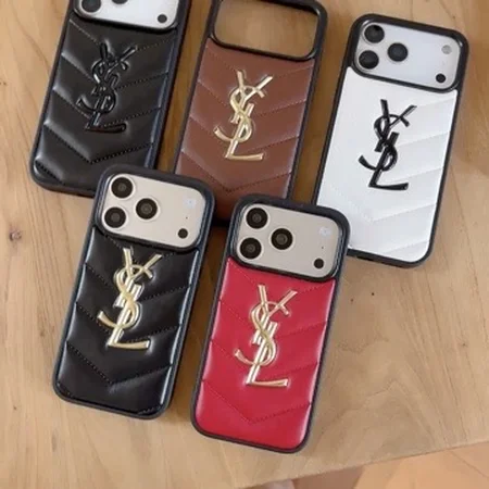 YSL iPhone17/17promax携帯ケース キルティングレザー V型 高級感 レディース 全5色