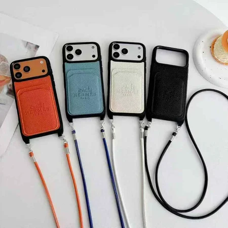 【現物供給】エルメスiphone17pro/17promaxケース ショルダー ストラップ付き 全4色