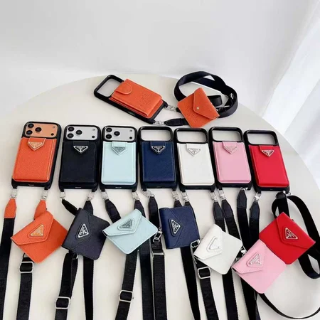 Prada iphone17/17promax携帯ケース ショルダー ストラップ付き
