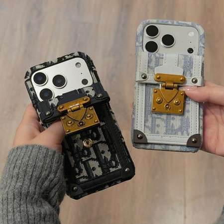 ディオール アイフォーン 17/17プロ マックス スマホケース オブリーク レザー カード収納