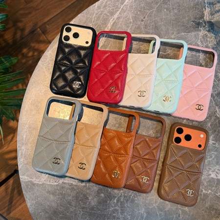 高级感 シャネル マトラッセ iphone17pro/17promax携帯ケース 背面 カード収納 全10色