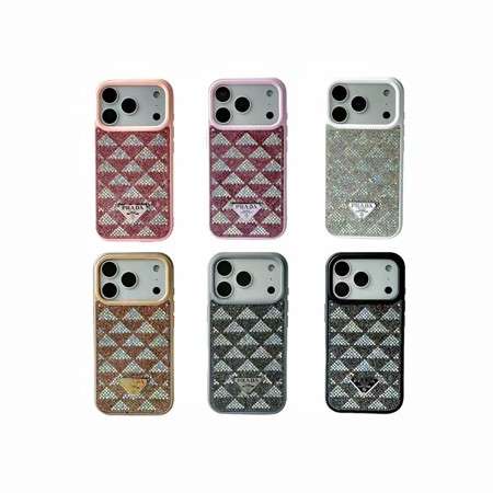 プラダ iphone17/17promaxケース ストーン装飾 キラキラ