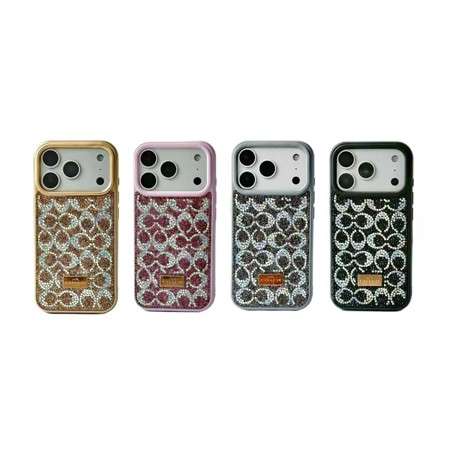 coach iphone17/17proケース ラインストーン付き キラキラ 欧米風 4色