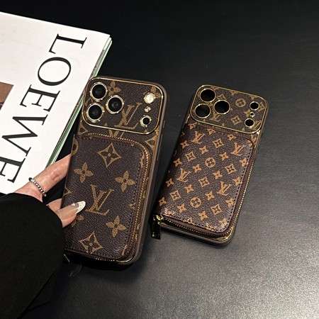 ルイヴィトン iphone17/17promaxケース ジップ小銭入れ カード収納