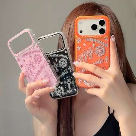 クロームハーツ iphone17/17promax グリッター 携帯ケース キラキラ かわいい 3色展開