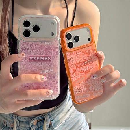 レース柄 エルメスiphone17/17promaxケース グリッター キラキラ 女性用 可愛い