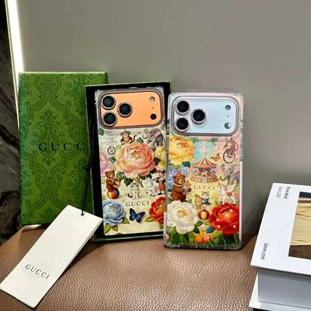 グッチ オリジナル iphone17/17promaxケース  童話テーマ 四角い 水晶スマホケース