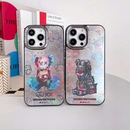 カウズ iphone17/17promax携帯ケース フィギュア 立体パターン  magsafe対応ケース