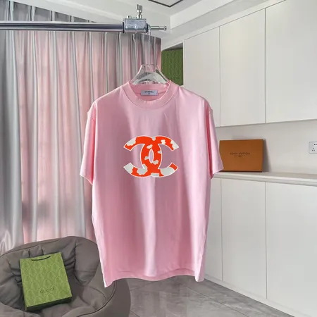 シャネル 半袖Tシャツ ピンク 大きいサイズ