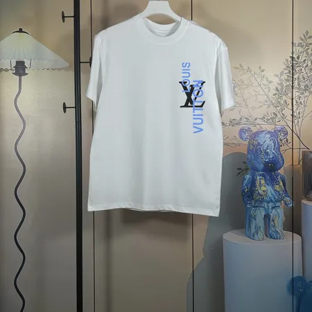 ルイヴィトン 半袖Tシャツ メンズ レディース ゆったり 大きいサイズ 綿100％ ホワイト 白