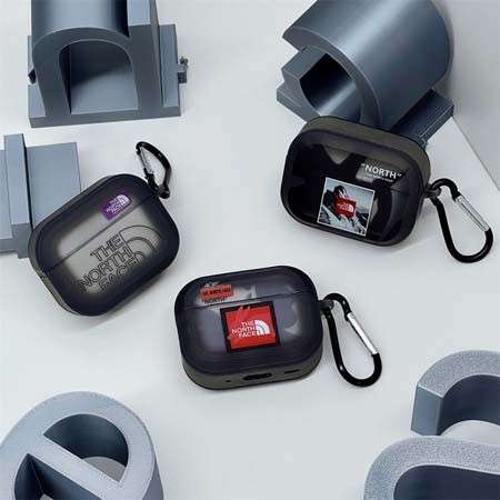 ノース フェイス ロゴ イヤホン 収納ケース airpods4ケース 高透明 つや消しマット仕上げ