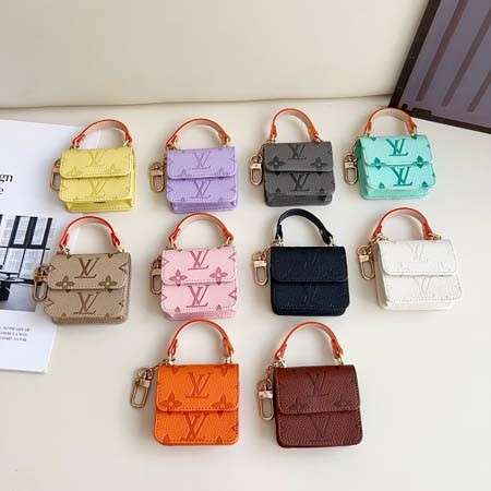 LV バッグチャーム Airpods 4/3/2 ケース モノグラム アンプラントレザー ロゴ型押し